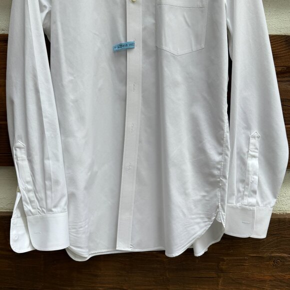 J. CREW by Thompson Shirtings Shirt White Spread Collar Wrinkle Free M 15 - 15.5 - Picture 4 of 8